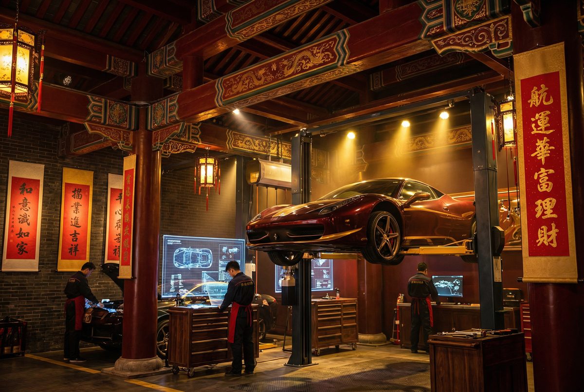 熟女人妻修车改装工作室